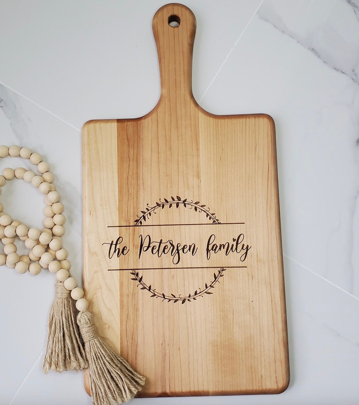 Custom Engraved Bamboo Cutting Board/Serving Tray