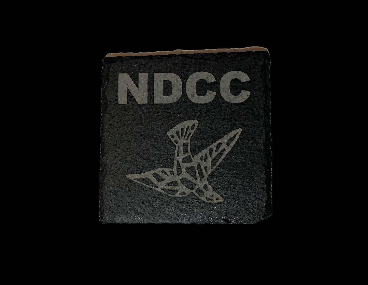Custom Slate Coaster 4x4 in. with Foam Feet - Laser Engraved w/ Text and Logos
