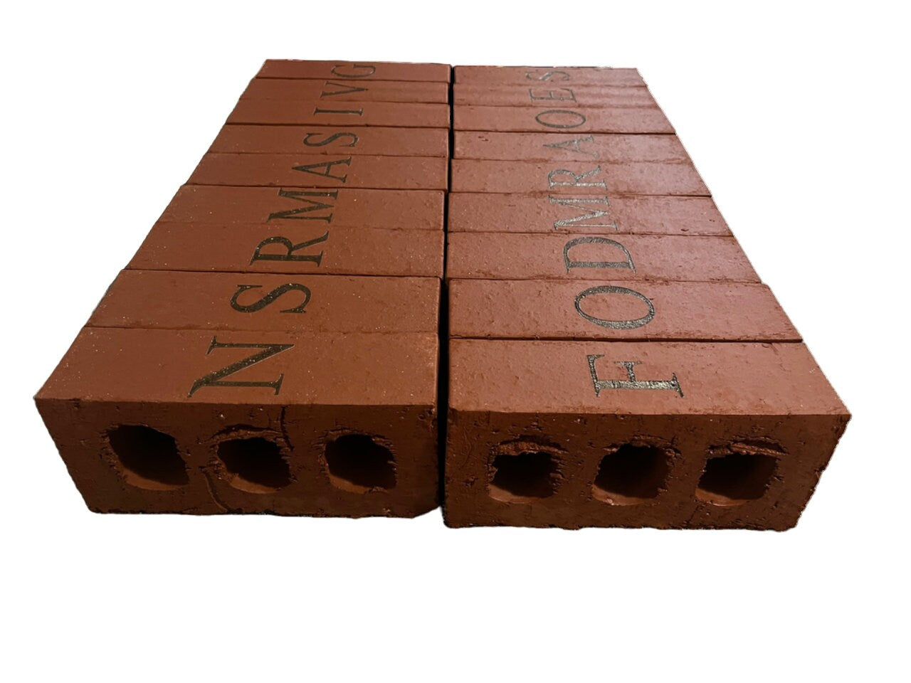 Hollow Brick - Custom Laser Engraved Cored 4x8 Brick - FREE SHIPPING