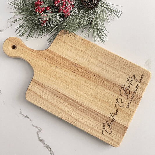 Custom Engraved Bamboo Cutting Board/Serving Tray