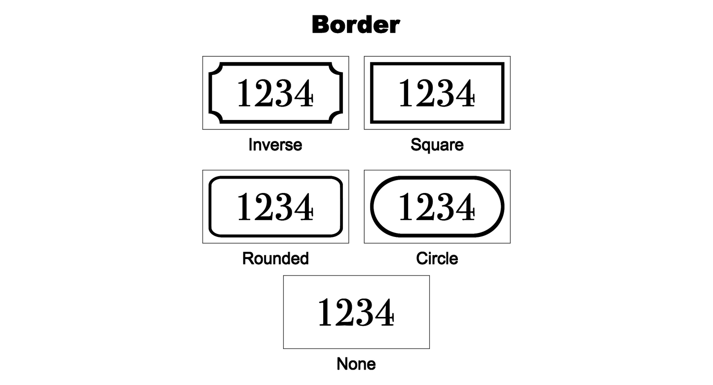 Limestone House Number Custom Address Marker Sign Choose Your Style for Mailbox Wall Walkway Veneer