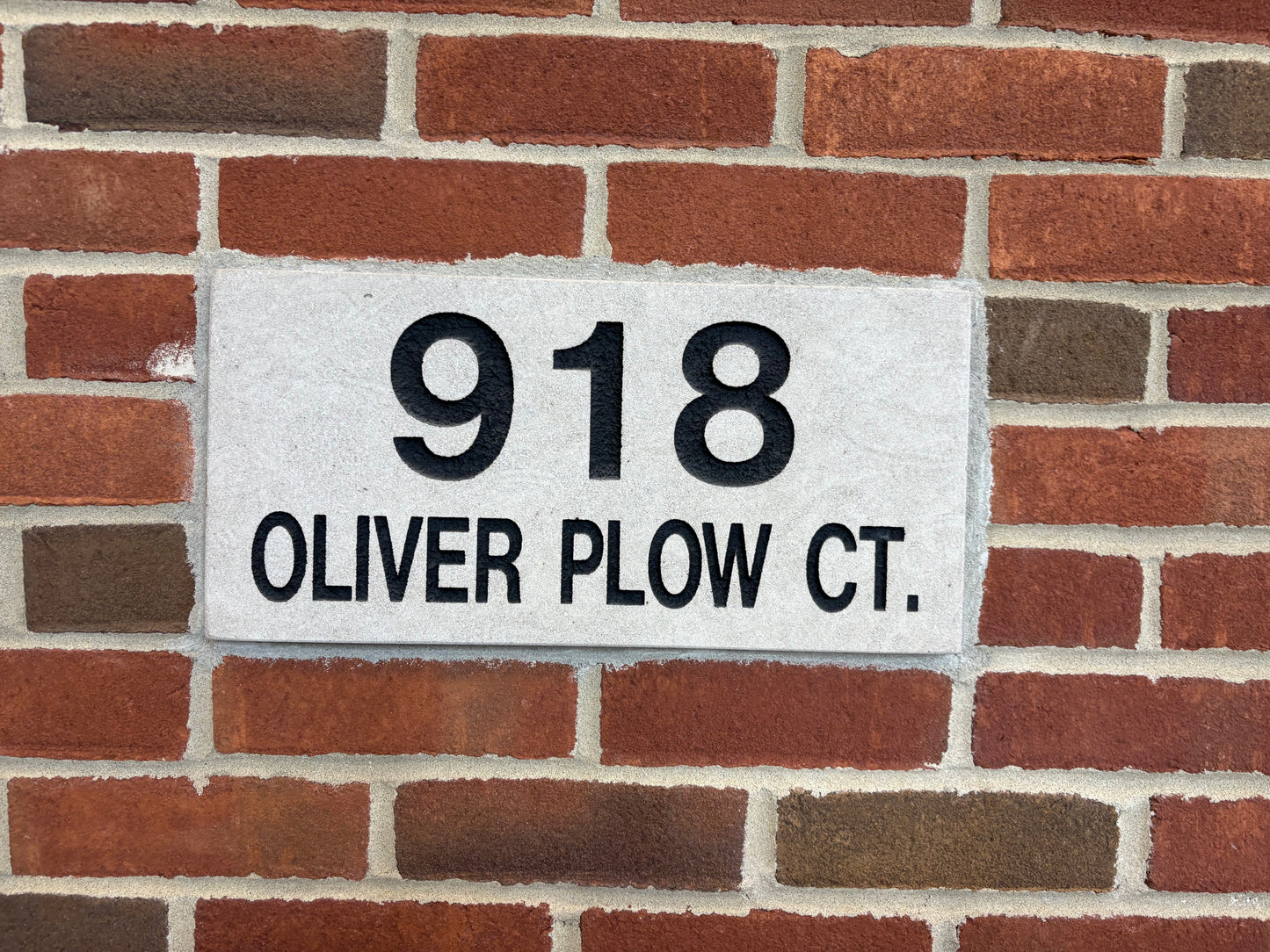 Limestone House Number Custom Address Marker Sign Choose Your Style for Mailbox Wall Walkway Veneer